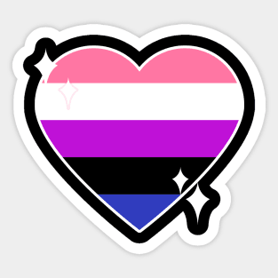 Kawaii Pride Collection - Genderfluid Sticker